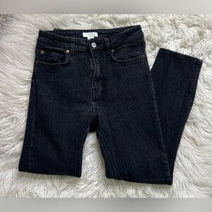 H&M High Rise Skinny Jeans Size 6 Womens Dark Wash Black Denim